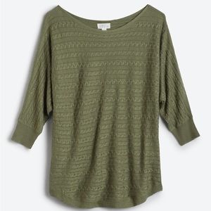 Reviera Cable Knit Dolman Sweater